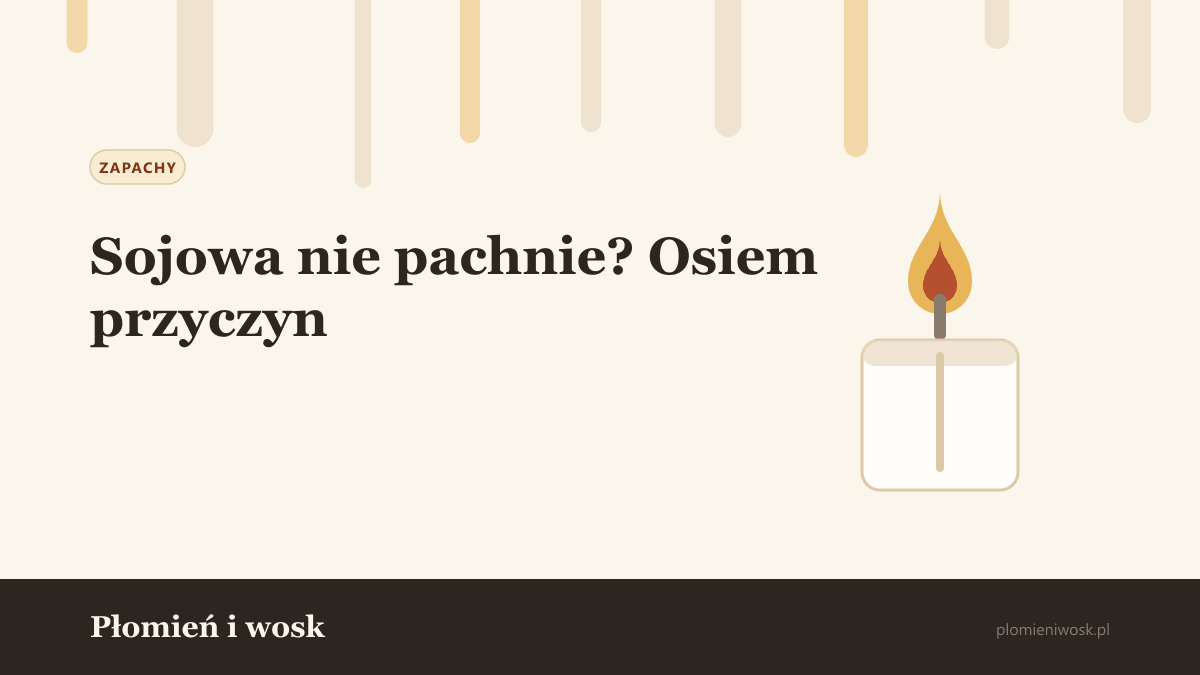 Płonąca świeca sojowa w słoiku, nad roztopioną pulą wosku unosi się ciepłe powietrze